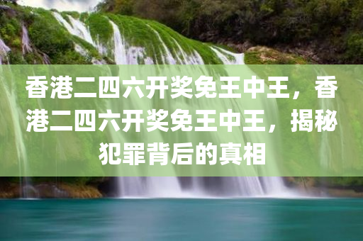 香港二四六开奖免王中王，香港二四六开奖免王中王，揭秘犯罪背后的真相
