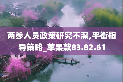 两参人员政策研究不深,平衡指导策略_苹果款83.82.61