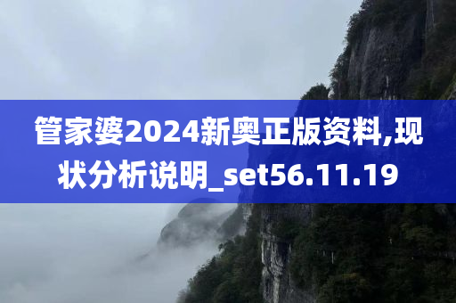 管家婆2024新奥正版资料,现状分析说明_set56.11.19