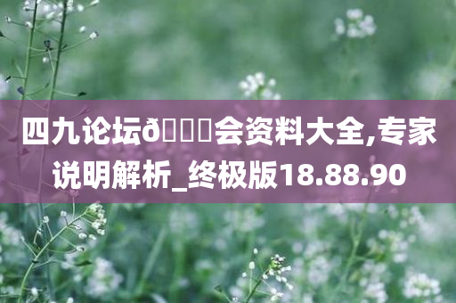 四九论坛??会资料大全,专家说明解析_终极版18.88.90