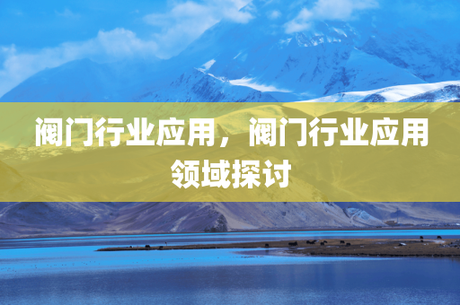 阀门行业应用，阀门行业应用领域探讨