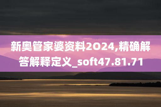 新奥管家婆资料2O24,精确解答解释定义_soft47.81.71