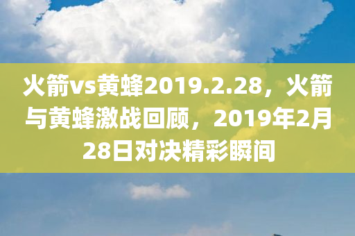 火箭vs黄蜂2019.2.28，火箭与黄蜂激战回顾，2019年2月28日对决精彩瞬间