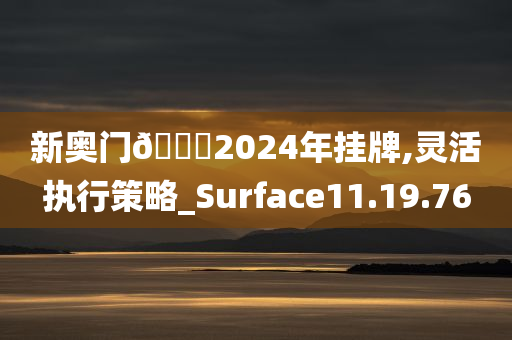 新奥门??2024年挂牌,灵活执行策略_Surface11.19.76