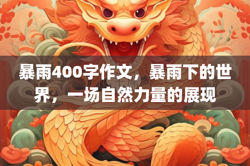 暴雨400字作文，暴雨下的世界，一场自然力量的展现