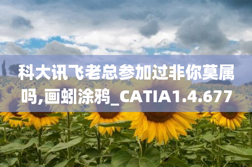 科大讯飞老总参加过非你莫属吗,画蚓涂鸦_CATIA1.4.677
