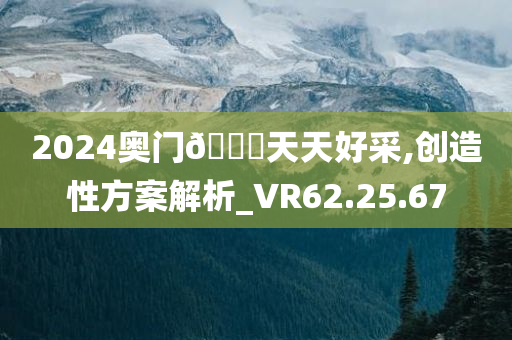 2024奥门??天天好采,创造性方案解析_VR62.25.67
