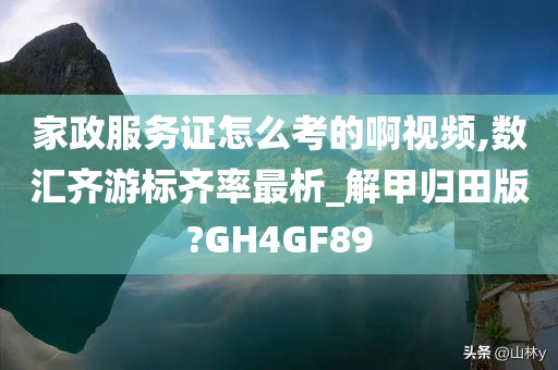 家政服务证怎么考的啊视频,数汇齐游标齐率最析_解甲归田版?GH4GF89