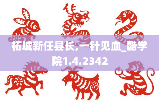柘城新任县长,一针见血_酷学院1.4.2342