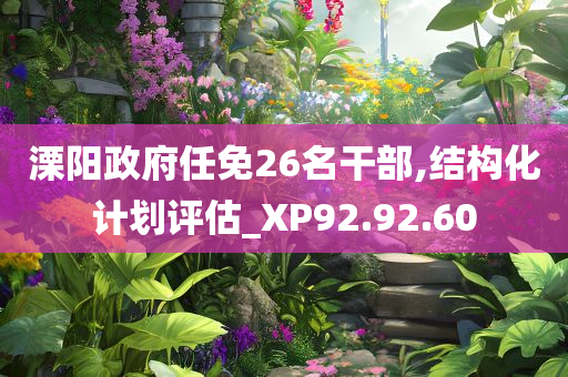溧阳政府任免26名干部,结构化计划评估_XP92.92.60