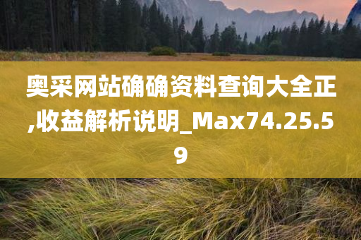 奥采网站确确资料查询大全正,收益解析说明_Max74.25.59