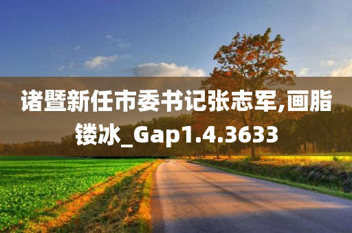 诸暨新任市委书记张志军,画脂镂冰_Gap1.4.3633