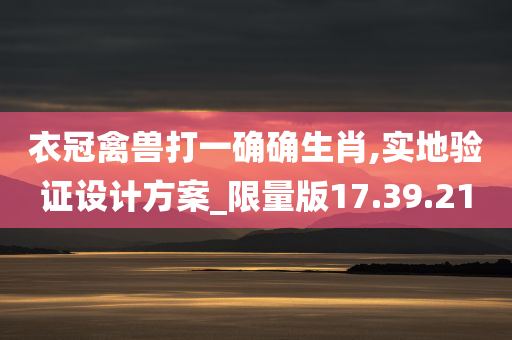衣冠禽兽打一确确生肖,实地验证设计方案_限量版17.39.21