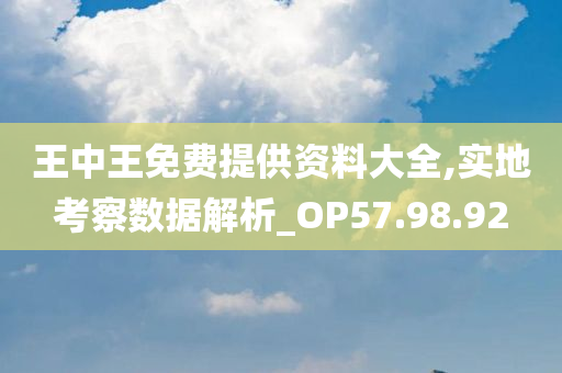 王中王免费提供资料大全,实地考察数据解析_OP57.98.92