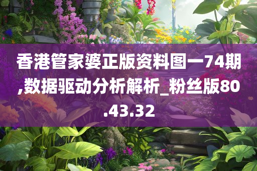 香港管家婆正版资料图一74期,数据驱动分析解析_粉丝版80.43.32