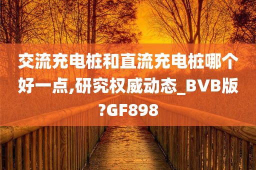交流充电桩和直流充电桩哪个好一点,研究权威动态_BVB版?GF898