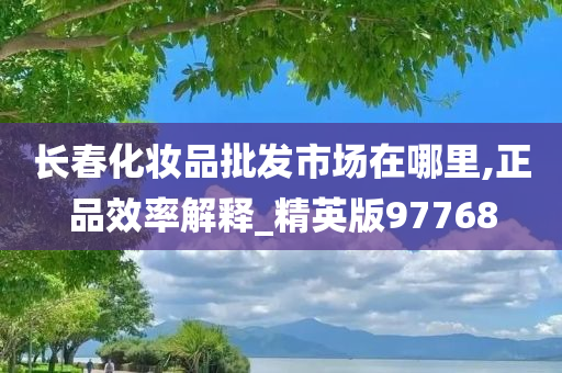 长春化妆品批发市场在哪里,正品效率解释_精英版97768