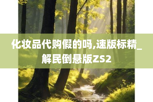 化妆品代购假的吗,速版标精_解民倒悬版ZS2