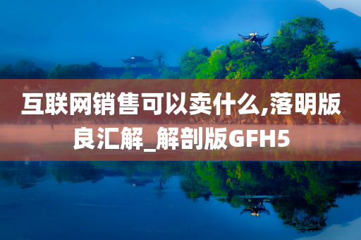 互联网销售可以卖什么,落明版良汇解_解剖版GFH5