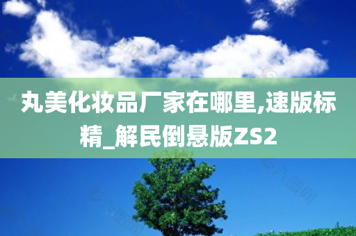 丸美化妆品厂家在哪里,速版标精_解民倒悬版ZS2