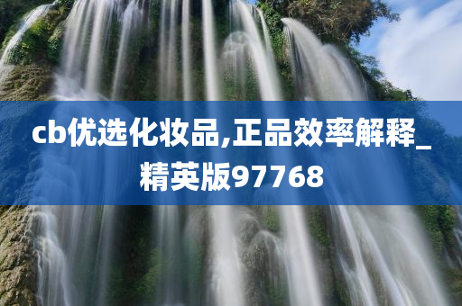 cb优选化妆品,正品效率解释_精英版97768