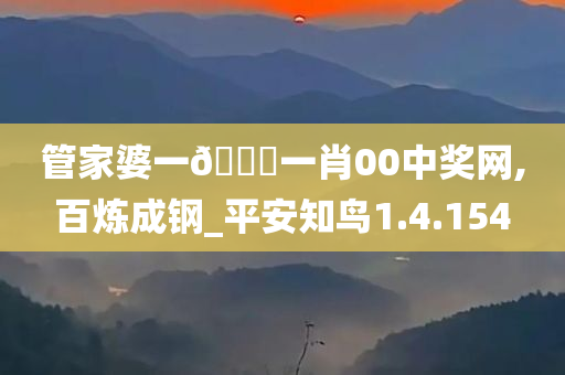 管家婆一??一肖00中奖网,百炼成钢_平安知鸟1.4.154