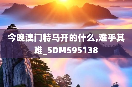 今晚澳门特马开的什么,难乎其难_5DM595138