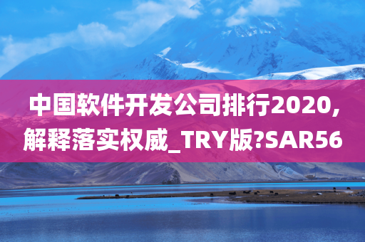 中国软件开发公司排行2020,解释落实权威_TRY版?SAR56