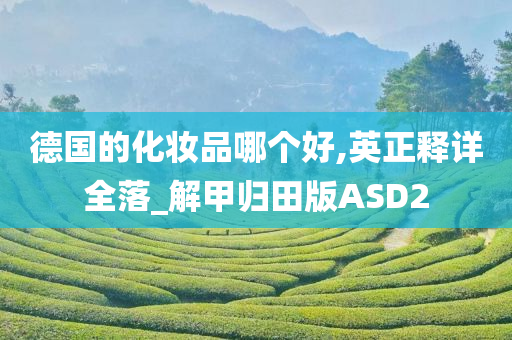 德国的化妆品哪个好,英正释详全落_解甲归田版ASD2