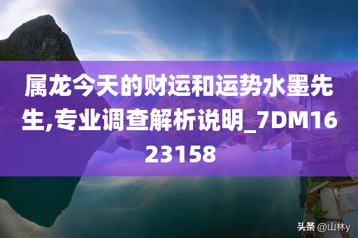 属龙今天的财运和运势水墨先生,专业调查解析说明_7DM1623158