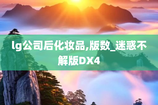 lg公司后化妆品,版数_迷惑不解版DX4