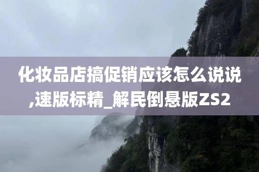 化妆品店搞促销应该怎么说说,速版标精_解民倒悬版ZS2