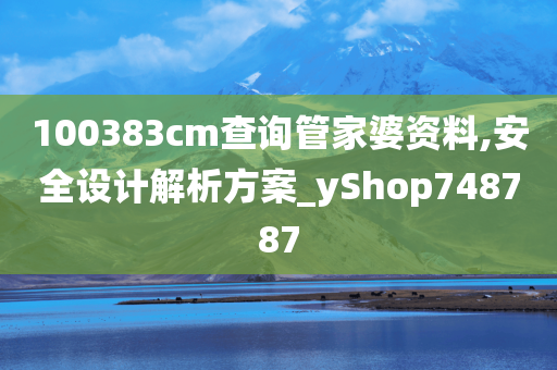 100383cm查询管家婆资料,安全设计解析方案_yShop748787