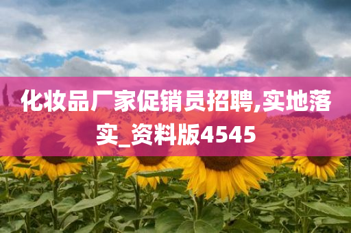 化妆品厂家促销员招聘,实地落实_资料版4545