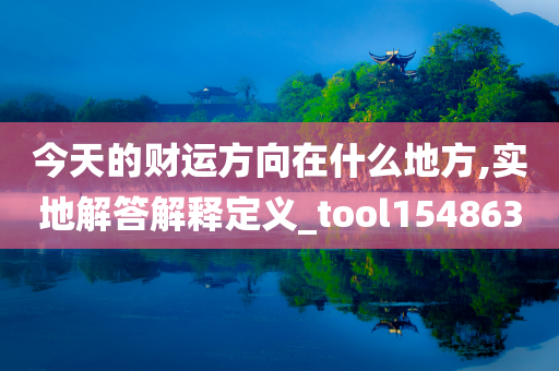 今天的财运方向在什么地方,实地解答解释定义_tool154863