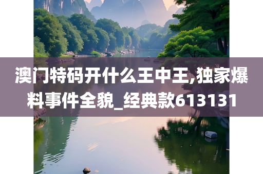 澳门特码开什么王中王,独家爆料事件全貌_经典款613131