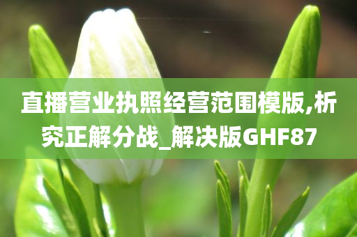 直播营业执照经营范围模版,析究正解分战_解决版GHF87