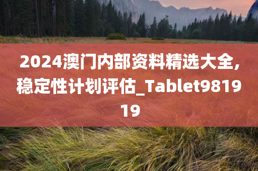 2024澳门内部资料精选大全,稳定性计划评估_Tablet981919