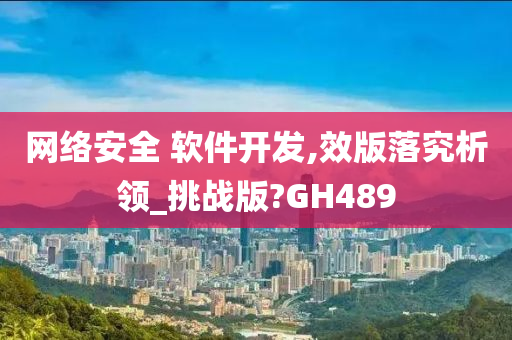 网络安全 软件开发,效版落究析领_挑战版?GH489