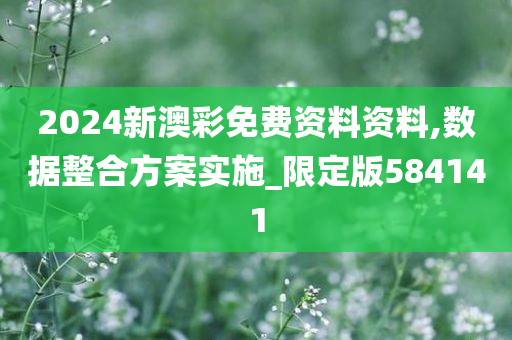 2024新澳彩免费资料资料,数据整合方案实施_限定版584141