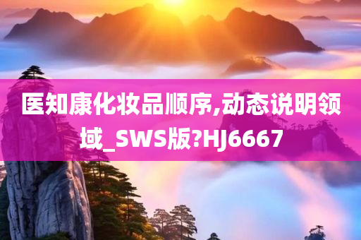 医知康化妆品顺序,动态说明领域_SWS版?HJ6667
