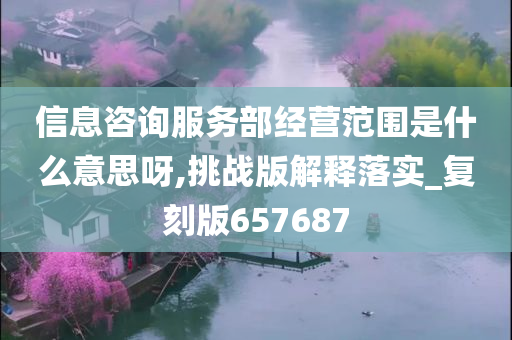 信息咨询服务部经营范围是什么意思呀,挑战版解释落实_复刻版657687