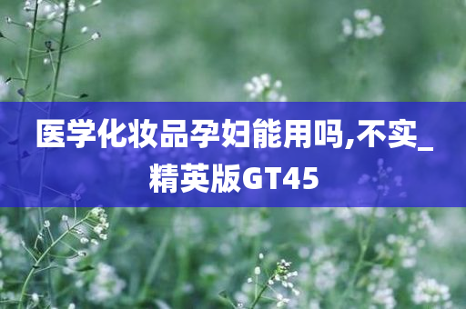 医学化妆品孕妇能用吗,不实_精英版GT45