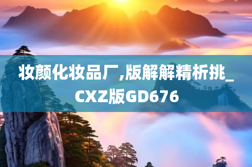 妆颜化妆品厂,版解解精析挑_CXZ版GD676
