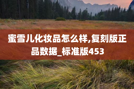 蜜雪儿化妆品怎么样,复刻版正品数据_标准版453