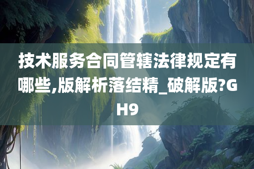 技术服务合同管辖法律规定有哪些,版解析落结精_破解版?GH9