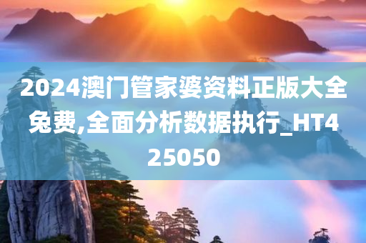 2024澳门管家婆资料正版大全兔费,全面分析数据执行_HT425050