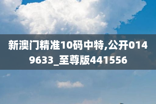 新澳门精准10码中特,公开0149633_至尊版441556