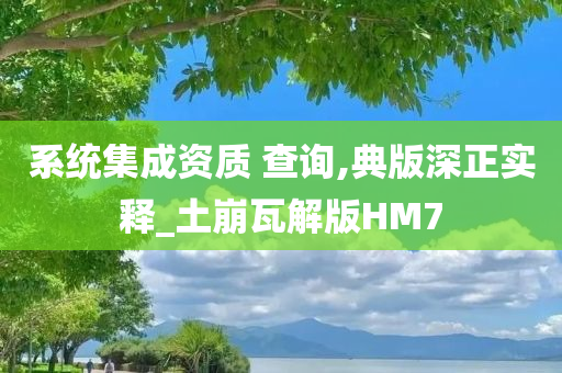 系统集成资质 查询,典版深正实释_土崩瓦解版HM7