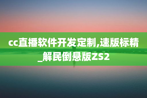 cc直播软件开发定制,速版标精_解民倒悬版ZS2